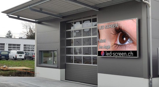 led screen - Firmentafel an Fassade Amriswil LED Firmentafel an Fassade